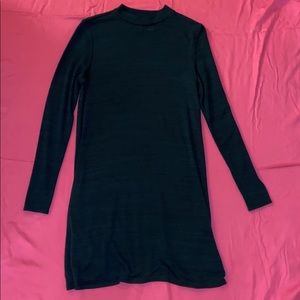Dark green turtleneck dress